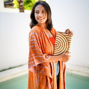 Ropa de moda para mujer, Kimono largo elegante de algodón para verano, para playa, bohemio, Tie-Dye - Product Image 1