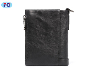 <b>Men</b> <b>Wallet</b> Coin Purse Small Mini Card Holder Chain Male <b>Wallet</b> Pocket 100% Genuine Leather <b>Wallet</b> Clasp <b>Zip</b> Purse - Product Image 2