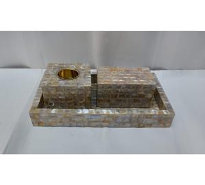 Bandeja artesanal de madera con perla madre para decoración del hogar, quemador de Bakhoor artesanal, caja de almacenamiento árabe, incienso Eid de Ramadán, regalo - Product Image 1