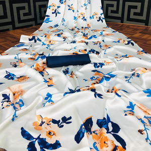 Nouveauté Saree, vêtements de soirée pour femmes, vêtements de mariage en Georgette, soie brodée, Sari de travail avec chemisier - Product Image 1