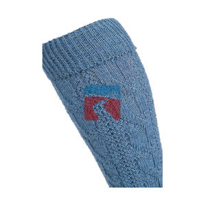Chaussettes traditionnelles bavaroises bleues pour hommes - Style Lederhosen décontracté, motif à carreaux, 100% laine, antibactériennes, pour l'hiver - Product Image 2