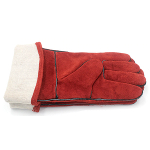 Gants de soudage en cuir personnalisés unisexe confortable hommes femmes manchette longue vêtements de travail gant de soudage mâle - Product Image 4