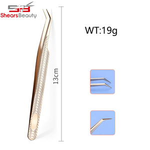 คีมหนีบขนตาสแตนเลสพลาสม่าสำหรับผู้หญิงอุปกรณ์เสริมความงามออกแบบโลโก้ได้ตามต้องการ - Product Image 3