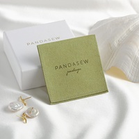 Pandase — pochette de luxe en microfibre pour collier, Logo personnalisé imprimé, petite enveloppe à rabat, sac de bijoux