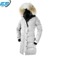 Veste d'hiver longue à manches longues pour femmes de haute qualité dernier modèle ajusté avec tenue décontracté en fourrure
