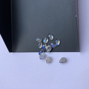 4mm 6mm naturel gris Labradorite pierre lisse poire lâche Cabochon pierre précieuse meilleure vente en gros prix d'usine pierre semi-précieuse - Product Image 2