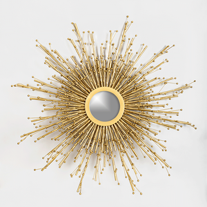 Nuevo diseño exclusivo, espejos de pared de lujo de Metal para decoración del hogar, hoteles y restaurantes, uso de sala de estar, espejo de decoración - Product Image 2