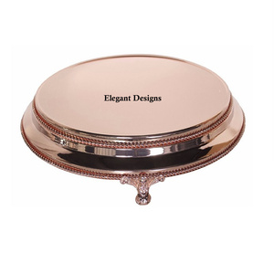 ที่ตั้งเค้กสองชั้นทำด้วยมือมีขนาดปรับแต่งได้อุปกรณ์ตกแต่งเค้กแบบสัมผัสดีไซน์เนอร์โลหะทำด้วยมือ - Product Image 5