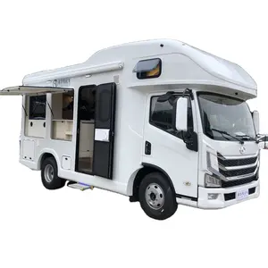 Yuejin — caravane de camping-Car de luxe fabriqué en chine, voiture de tourisme, 4*2, avec lit, TV,