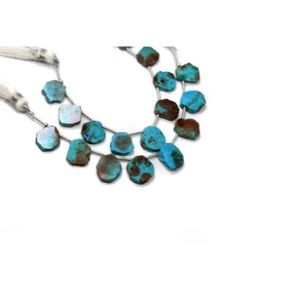 Chrysocolle naturelle à revêtement biologique perles de pierres précieuses faites à la main brins lisses d'environ 4 pouces - Product Image 4
