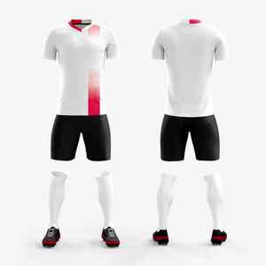 Conjunto de Camiseta y Pantalones Cortos de Fútbol Transpirable de Buena Calidad, Uniforme de Fútbol Personalizado, Uniforme de Fútbol de Poliéster para Club, Conjunto de Práctica de Fútbol - Product Image 5