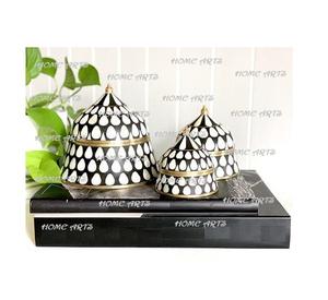 Unique Design Bone Inlay Food Serving Casserole Dishes Set Of 3 Different Size Food Serving Hot Pot In India - Product Image 3