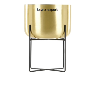 กระถางปลูกต้นไม้โลหะชุบทองสำหรับตกแต่งสไตล์แฟนซีใหม่พร้อมขาตั้งสำหรับทำด้วยมือทำจากเหล็กสมัยใหม่สำหรับตกแต่งบ้าน - Product Image 5