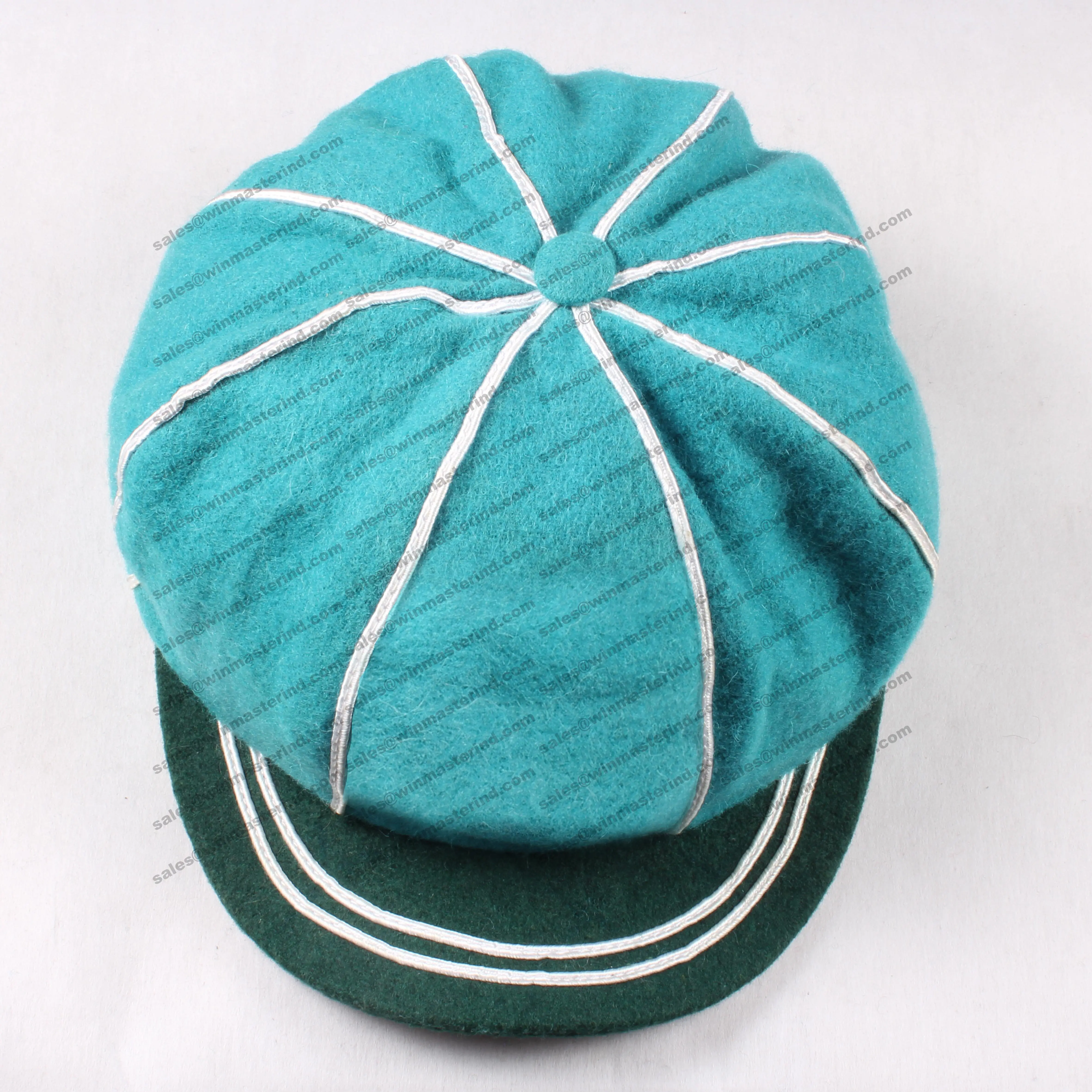 Kunden spezifische Baggy Cricket Caps, Baggy Caps, traditionelle Woll mützen