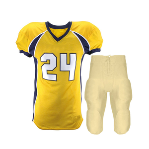 Uniforme de football américain avec nom et numéro d'équipe personnalisés, ensembles respirants de grande taille dans des couleurs personnalisées - Product Image 1