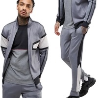 Doble Color de chándal para correr ropa de suéter gimnasio poliéster pantalón desgaste de la pista - Product Image 4