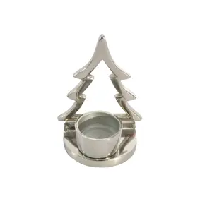 优质畅销圣诞装饰烛台铝圣诞茶灯金属丁字灯座