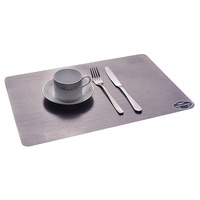 RNPT brushed set of 12 colors PVC Restaurant Table Mats Placemat TD114 vinyl placemats wholesale