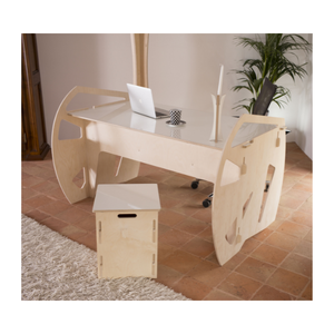 OEM ODM tavolo in legno personalizzabile ad incastro moderna scrivania in legno non convenzionale per l'home Office - Product Image 4