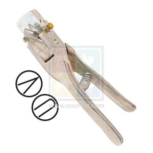 เครื่องมือสัตวแพทย์อะลูมิเนียมรูปตัววีขนาด 9 นิ้ว ยี่ห้อ NVC สำหรับติดป้ายหูแกะ/แพะ รุ่นตัดและเจาะ - Product Image 1