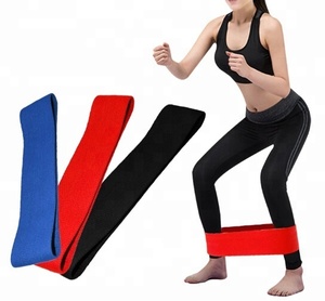 Banda de entrenamiento de resistencia de cadera, Logo personalizado, de tela media elástica, 15 pulgadas, para Yoga y gimnasio - Product Image 1
