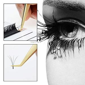 Pince à épiler d'extension de cils de qualité professionnelle durable conception de coupe de coeur avec des embouts en micro-fibre poignée en acier inoxydable - Product Image 6