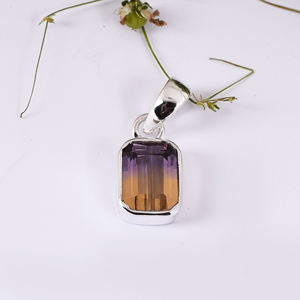 Belle pierre précieuse naturelle amétrine authentique pendentif amétrine en argent sterling 925 pendentif amétrine rare pour femmes hommes. - Product Image 3