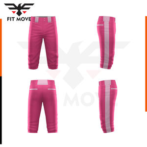 Pantalons de baseball sur mesure en gros de haute qualité avec revers côtelés et taille élastique, vêtements de baseball et de softball, nom d'équipe personnalisé, unisexe - Product Image 6