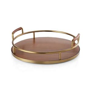 Plateau en bois et en métal, design classique pour mariage, fête, vaisselle, décoration intérieure, articles de table, haute qualité, quantité en vrac, fabriqué en Inde - Product Image 5