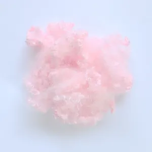 Polyester Staple Fiber Color Pink Good Quality Indonesia