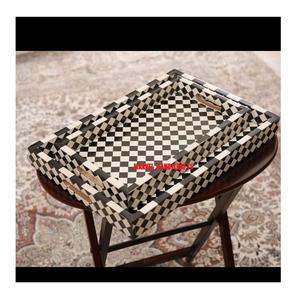 แม่งานฝีมือทำจากไม้ไข่มุกโบราณ,ถาดเสิร์ฟอาหารสำหรับตกแต่งบ้านสไตล์อี๊ดถาดของขวัญเครื่องครัวถาดรอมฎอนอาหรับ - Product Image 1