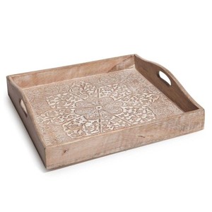 Cuenco decorativo de madera de Acacia hecho a mano para servir comida y postre, para Hotel, hogar y restaurantes - Product Image 5