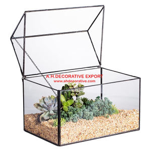 Fabricant de Terrarium de plantes d'intérieur décoratives en forme de cabane en métal et en verre, prix de gros pour la décoration de jardin - Product Image 5