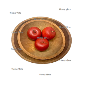 Tazón de postre de madera de diseño atractivo, tazón para servir frutas de forma y tamaño personalizados para proveedor mayorista - Product Image 6