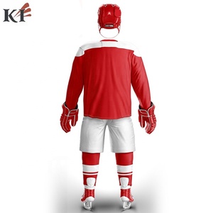 Último Estilo OEM, Conjuntos de Uniformes de Hockey sobre Hielo para Hombre, Impresión por Transferencia de Calor Personalizada, Calidad Superior, 100% Poliéster, Manga Corta - Product Image 6