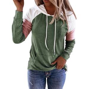 Sudadera con Capucha para Mujer OEM, Talla Grande, Bloques de Color, Manga Larga - Product Image 4