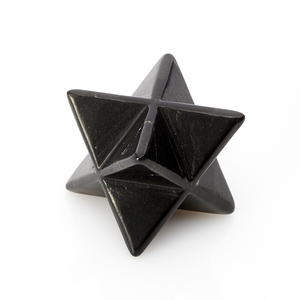 Mate negro Onyx/Schungit Natural Carelia Shungite Merkaba de 2 - 8 cm pulido Shungite - Product Image 1