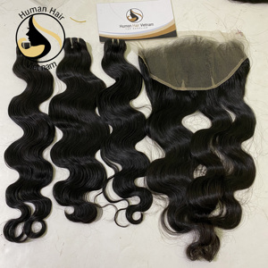Remy crudo directamente de fábrica extensiones de 100% Natural de la onda del cuerpo teje Real vietnamita del pelo humano de la Virgen de la extensión del pelo - Product Image 5