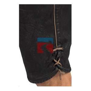 กางเกงยีนส์ขาสั้นทรงชีคกี้ Brightindus ผ้าฝ้าย 100% เป็นมิตรกับสิ่งแวดล้อม กันน้ำ ไซส์พลัส สไตล์ลำลอง วินเทจ เอวต่ำ ติดกระดุม - Product Image 4