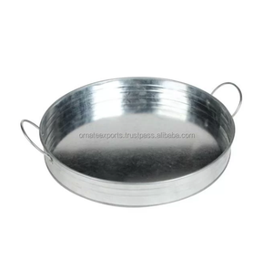 Ustensiles en métal pour service d'hôtel, 10 pièces, plateau de service rond en aluminium artisanal à la main, vrac - Product Image 3