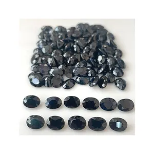 Zed Black Color 100% Natural Black Sapphire Oval Cut Gemstone for Jewelry Making at Reasonable Price