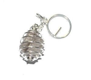 พวงกุญแจทองแดงประดับสโมคกี้ควอตซ์ งานแฮนด์เมดขายส่ง Agateexport.com - Product Image 1