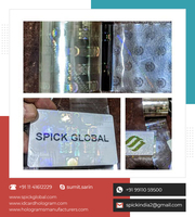 Ruban d'étiquetage d'emballage, autocollant holographique personnalisé le plus vendu, matériau PET, anti-contrefaçon, SPICK GLOBAL ISO9001