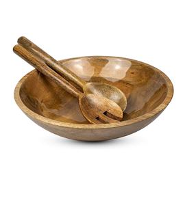 Bol en bois avec cuillères pour la cuisine Utiliser Salade soupe riz Bol de service - Product Image 6