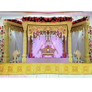 Impresionante Decoración de Mandap para Bodas del Sur de la India, Mandap Tradicional Tamil para Bodas, Mandap para Ceremonias de Poruwa en Sri Lanka, Mandap en Malasia - Product Image 1