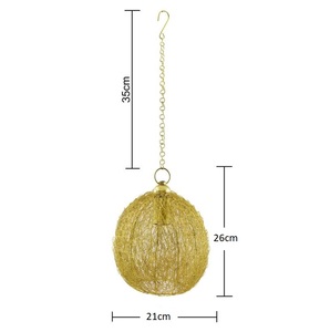 ลวดตาข่ายออกแบบใหม่แขวนโคมไฟจี้ทองแดง/ดำ/ทอง/เงิน - Product Image 6