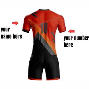 ผ้าที่มีคุณภาพสูงที่กำหนดเองทำกีฬาสวมใส่ฟุตบอลเครื่องแบบผู้เล่นเลือกที่ดีที่สุด Sublimated ออกแบบเครื่องแบบฟุตบอล - Product Image 2