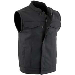 High Quality Breathable Professional Winter Motorbike Leather <b>Vest</b> Button Detail Outdoor Racing Wear Solid Colors Standard - Product Image 4