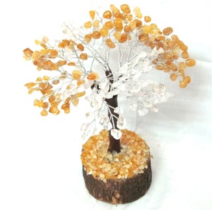 Arbre à puces en Quartz, cristal naturel, Agate jaune - Product Image 1
