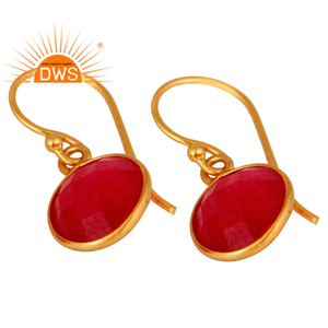 Fabricante de Joyería de Plata 925 con Pendientes de Aventurina Roja en Engaste - Product Image 3